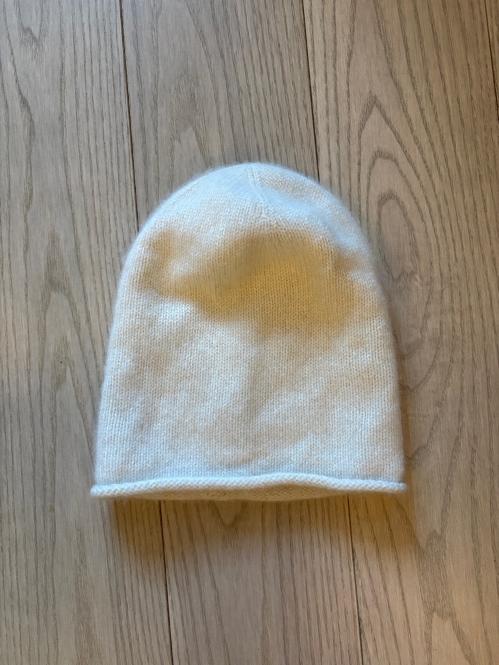 Babaton White Knit Beanie Hat